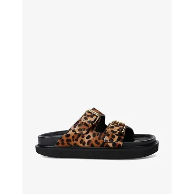 Isabel Marant Lennya Leopard-print Leather Sandals In Multicolor