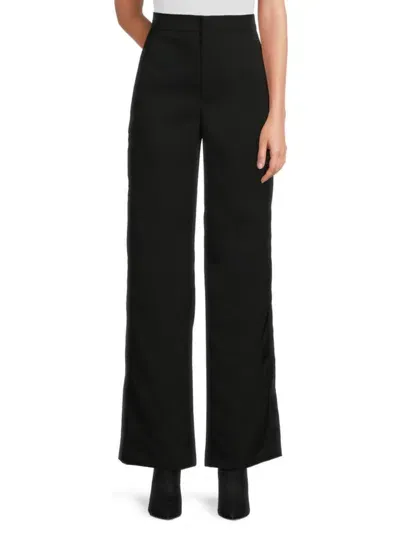 Isabel Marant Scarly Wool-twill Straight-leg Pants In Black