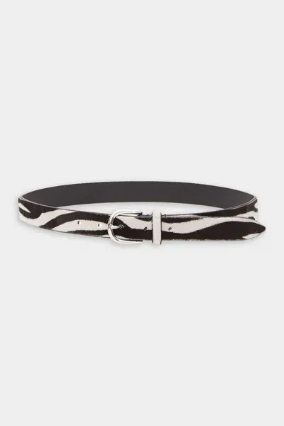 Isabel Marant Zap Belt In Black And White In Multi