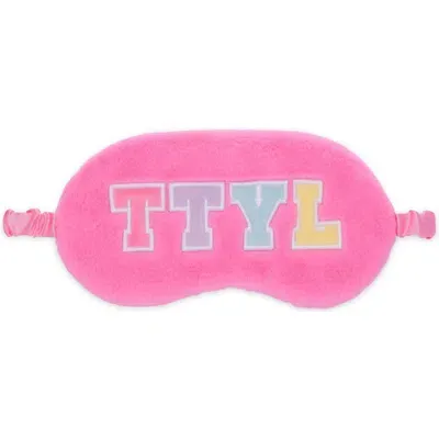 Iscream Kids' Ttyl Faux Fur Eye Mask In Pink