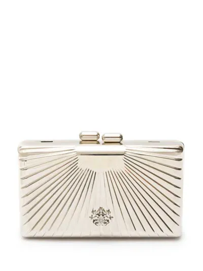 Isla Deluxe Tassel-detail Clutch Bag In Silver