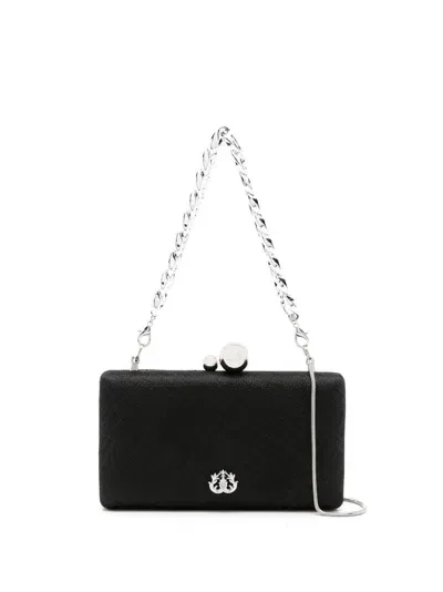 Isla Logo-plaque Detail Shoulder Bag In Black