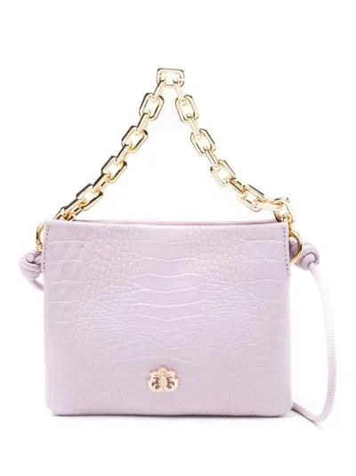 Isla Logo-plaque Detail Shoulder Bag In Purple