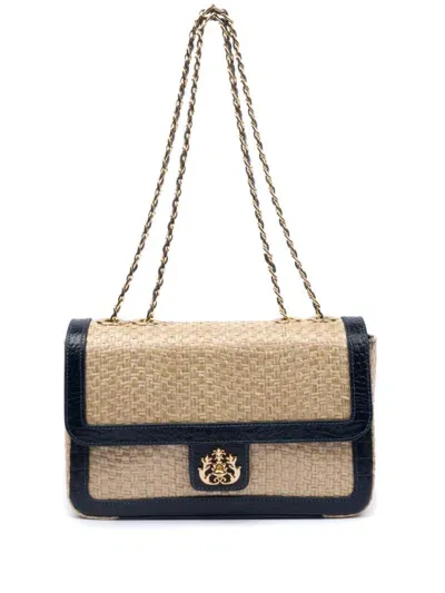 Isla Logo-plaque Shoulder Bag In Neutrals