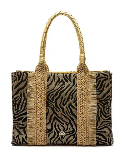 Isla Luca Leopard-print Tote Bag In Black