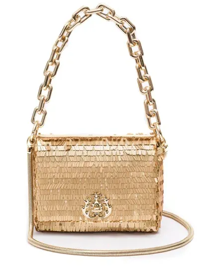 Isla Paetê Geórgia Shoulder Bag In Gold