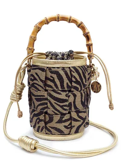 Isla Zebra-print Bucket Bag In Neutrals