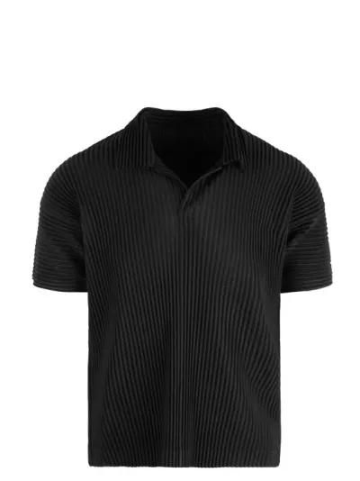 Issey Miyake Basics Polo Shirt In Black