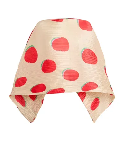 Issey Miyake Bean Dots Madame-t Scarf In Red