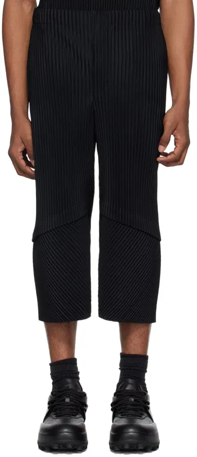 Issey Miyake Black Aerial Trousers In 15-black