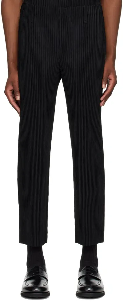 Issey Miyake Black Basics Trousers In 15-black