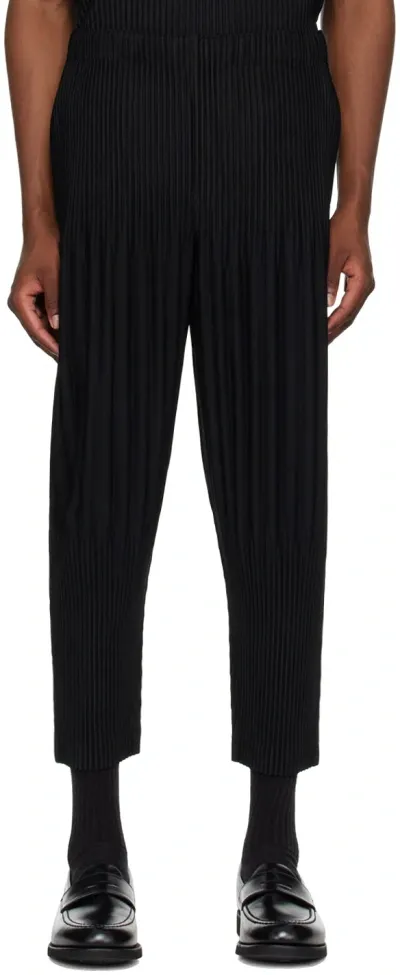 Issey Miyake Black Basics Trousers In 15-black