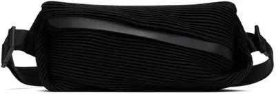 Issey Miyake Black Bias Pleats Waist Pouch In 15 Black