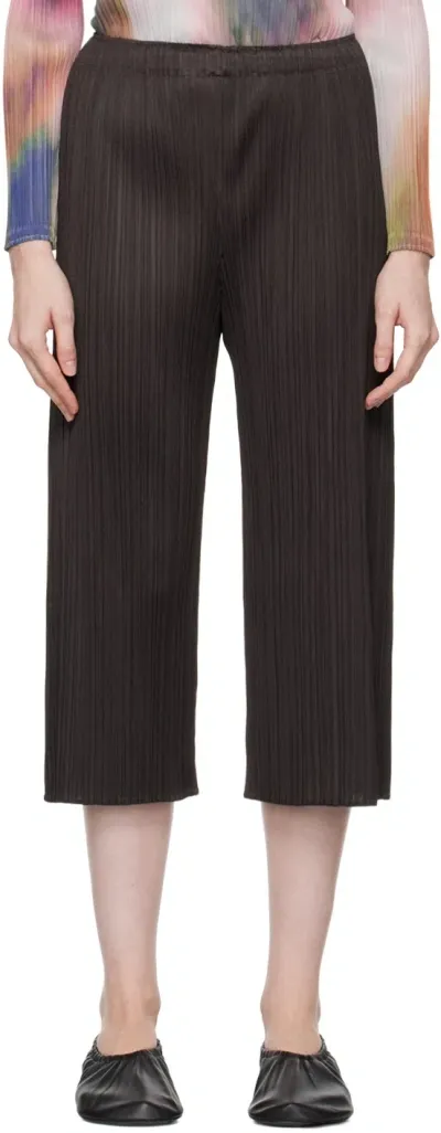 Issey Miyake Black Monthly Colors August Trousers In 17 Charcoal