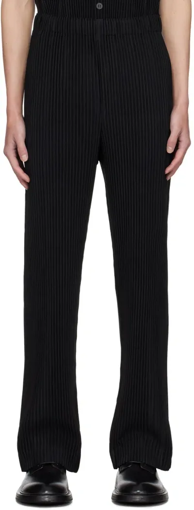 Issey Miyake Black Pleats Bottoms 1 Trousers In 15-black