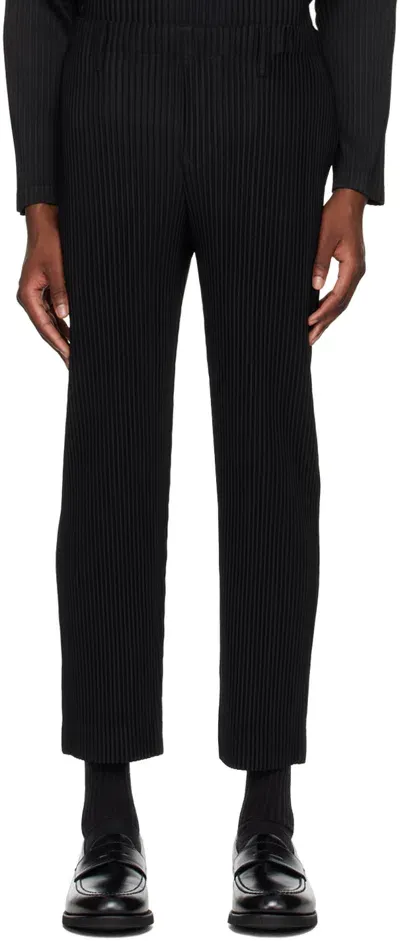 Issey Miyake Black Tailored Pleats 2 Trousers In 15-black