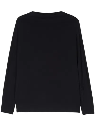 Issey Miyake Boat Neck Sweater In Blue