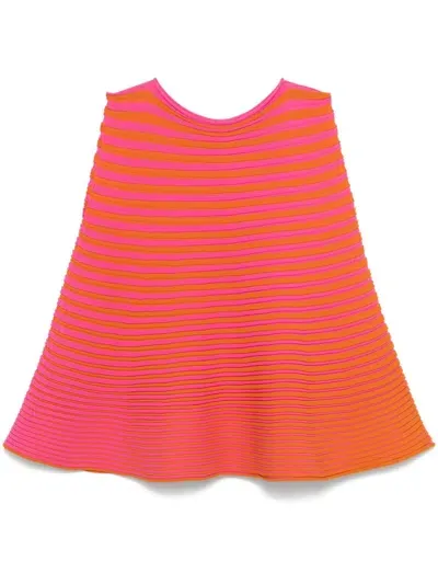 Issey Miyake Bounce-knit Top In Pink