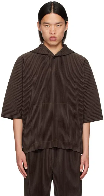 Issey Miyake Brown Monthly Color June Hoodie In 47-dark Brown