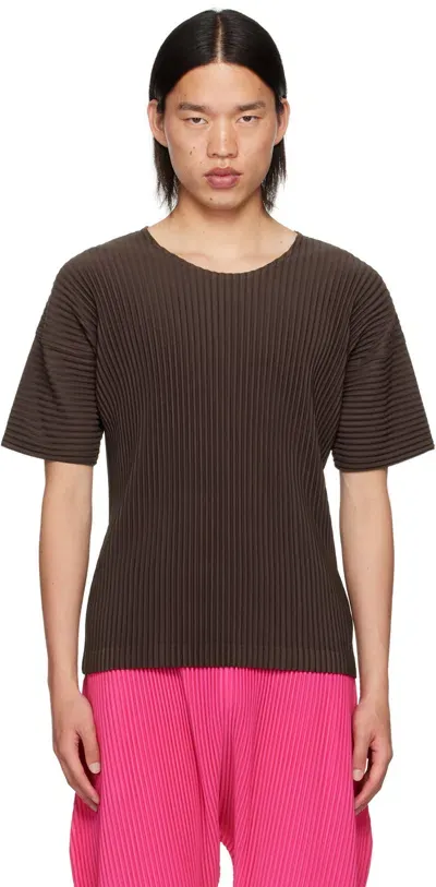 Issey Miyake Brown Monthly Color June T-shirt In 47-dark Brown