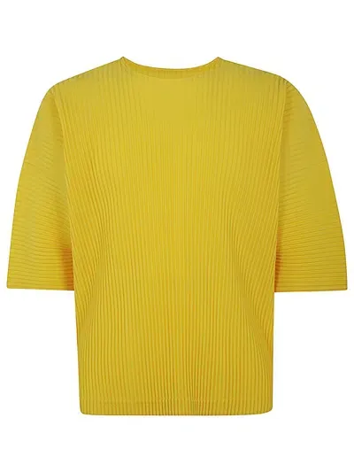 Issey Miyake Homme Plissé  Mc July Tshirt Clothing In Yellow