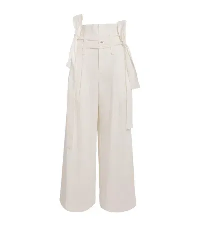 Issey Miyake Linen-blend Enclothe Trousers In Grey