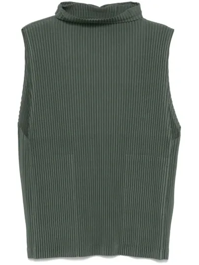 Issey Miyake Mc October Vest In Green