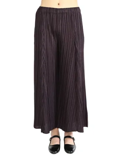 Issey Miyake Mellow Pleats Trousers In Brown