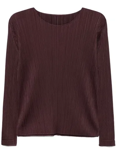 Issey Miyake Monthly Colors: September Top In Brown