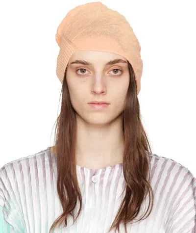 Issey Miyake Orange Ambiguous Beanie In 40-light Beige