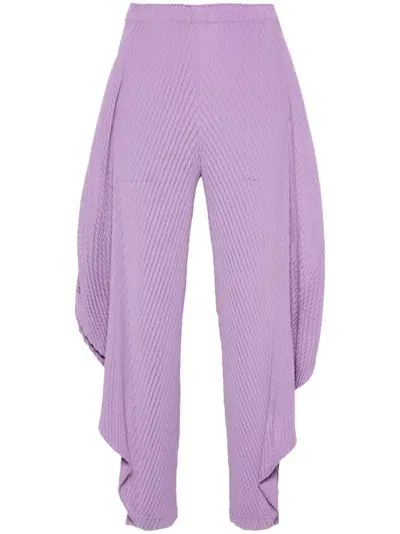 Issey Miyake Orbicular Pleats Hose In 83 - Bellflower Purple