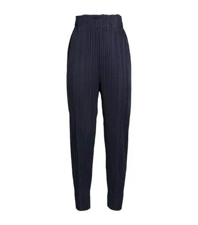 Issey Miyake Pleated Space Rock Trousers In Blue