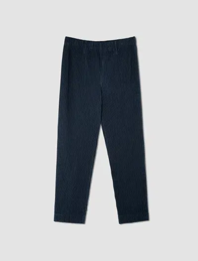 Issey Miyake Pleated Trousers In Blu