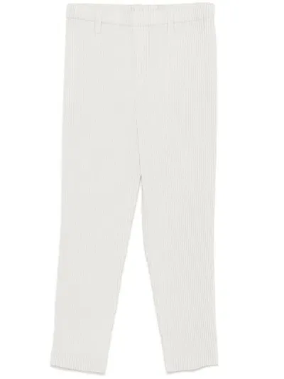 Issey Miyake Pleated Trousers In White