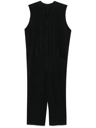 Issey Miyake Pleats Bottoms 1 Jumpsuit In Black