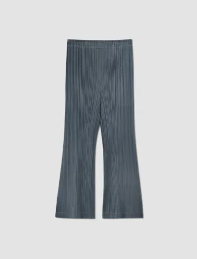 Issey Miyake Plissé Straight-leg Trousers In Grigio