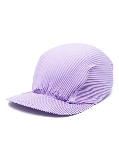 Issey Miyake Pleats Please Pleated Cap In Purple