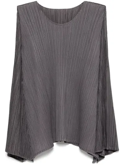 Issey Miyake Plissé-effect Top In Purple