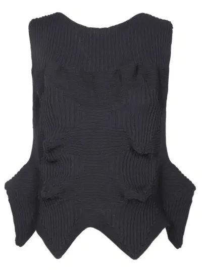 Issey Miyake Black Linkage Tank Top