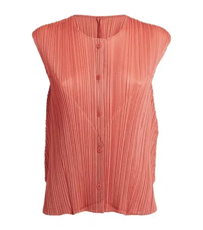 Issey Miyake Solar Flare Top In Red