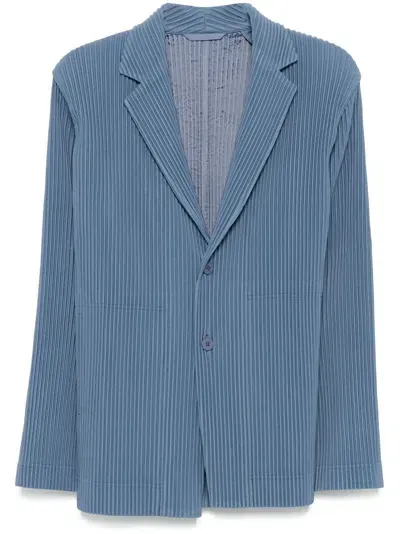 Issey Miyake Tailored Pleats 1 Blazer In Blue