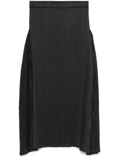 Issey Miyake Thicker Bottoms 2 Midi Skirt In Black