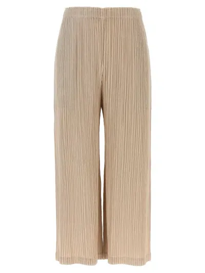 Issey Miyake Thicker Bottoms Pants In Beige