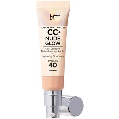 It Cosmetics Cc+ And Nude Glow Lightweight Foundation And Glow Serum With Spf40 32ml (various Shades) - Neutral M In Neutral Medium