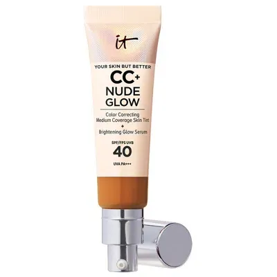 It Cosmetics Cc+ And Nude Glow Lightweight Foundation And Glow Serum With Spf40 32ml (various Shades) - Rich In White