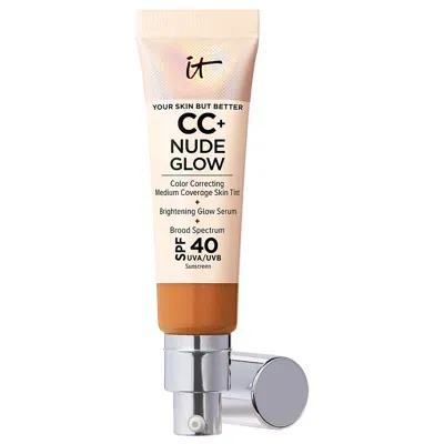 It Cosmetics Cc+ And Nude Glow Lightweight Foundation And Glow Serum With Spf40 32ml (various Shades) - Tan Rich