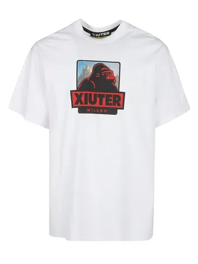 Iuter Printed Cotton T Shirt In White