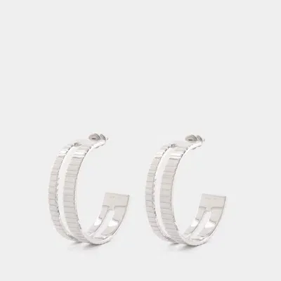 Ivi Slot -plated Hoops In Silver