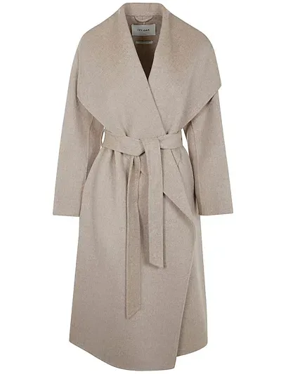 Ivy & Oak Carrie Rose Double Face Bathrobe Coat In Nude & Neutrals