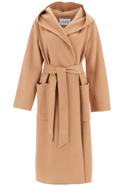 Ivy & Oak Celia Edie Hooded Coat In Neutrals